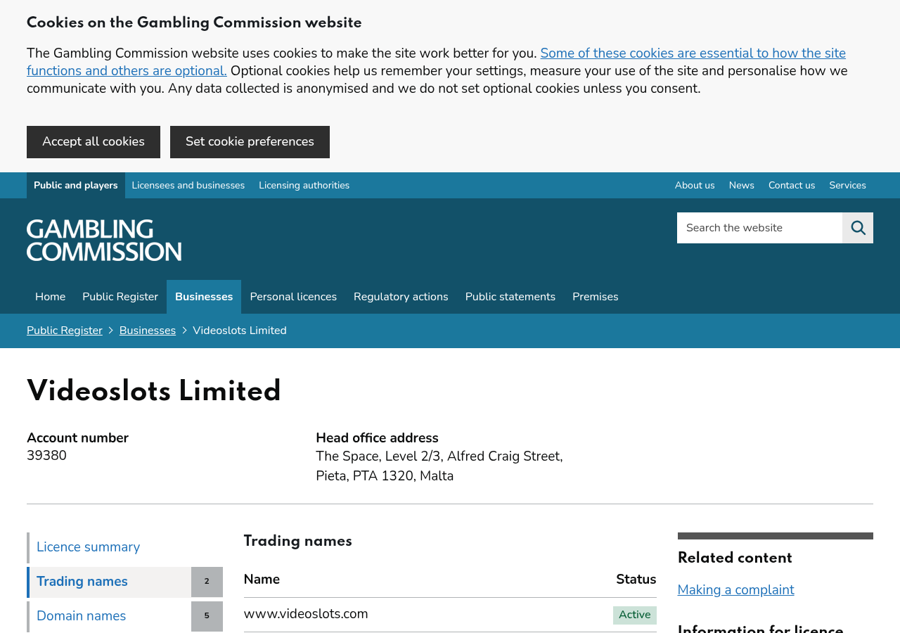Gambling Commission record captured for Videoslots