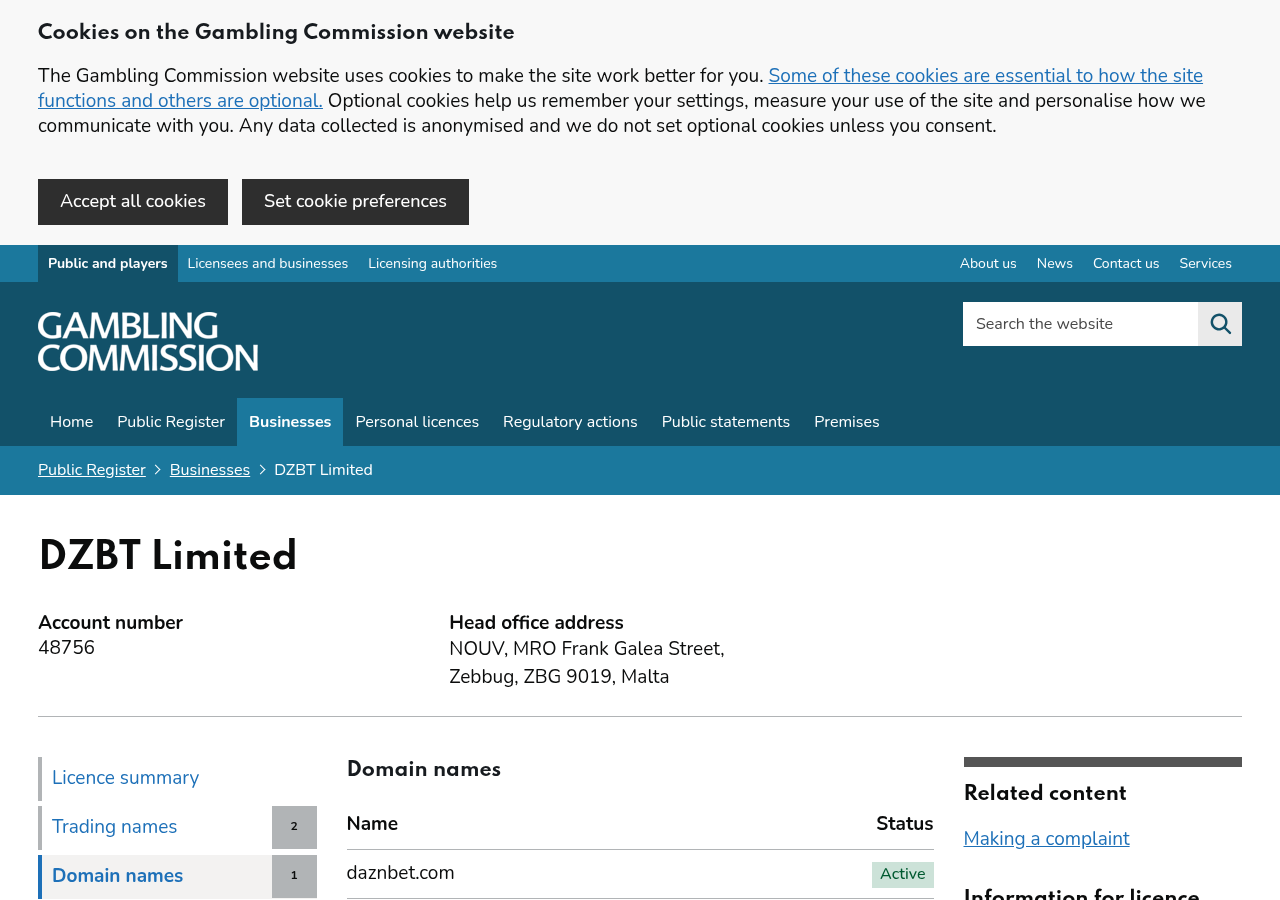 Gambling Commission record captured for DAZN Bet