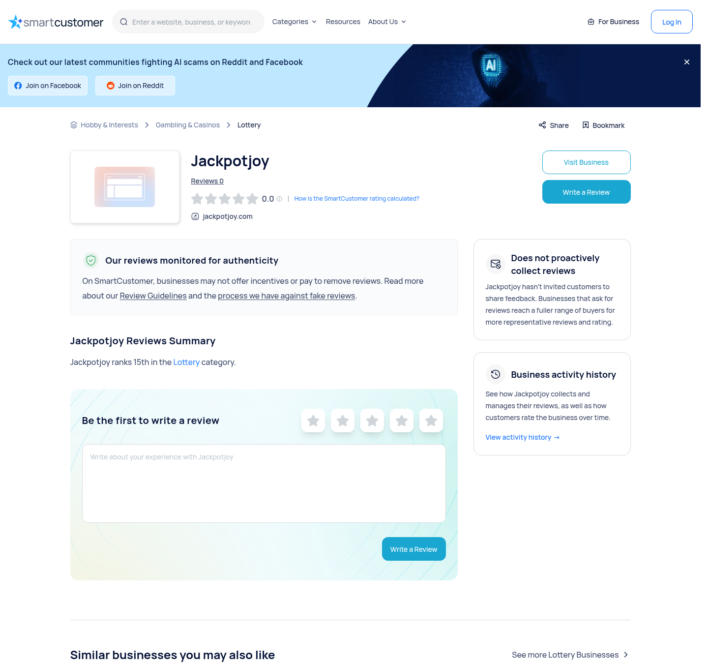 Supplied independent review-platform capture